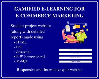 Complete Responsive Project Website for Students : Html, Css, Js, PHP, MySQL Project, Instant Website code & Report for Student Assignments