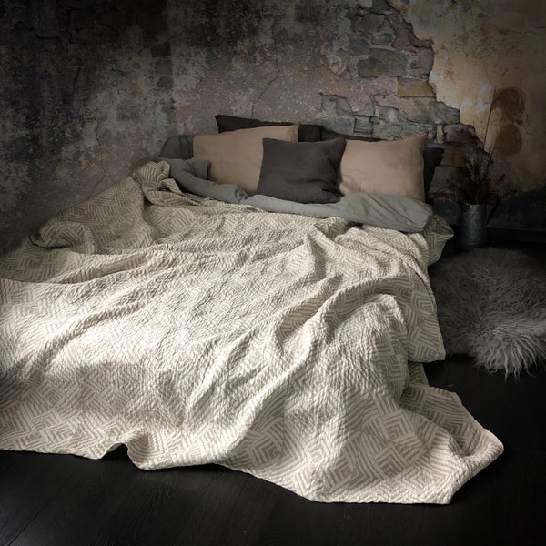 Linen Coverlet Etsy