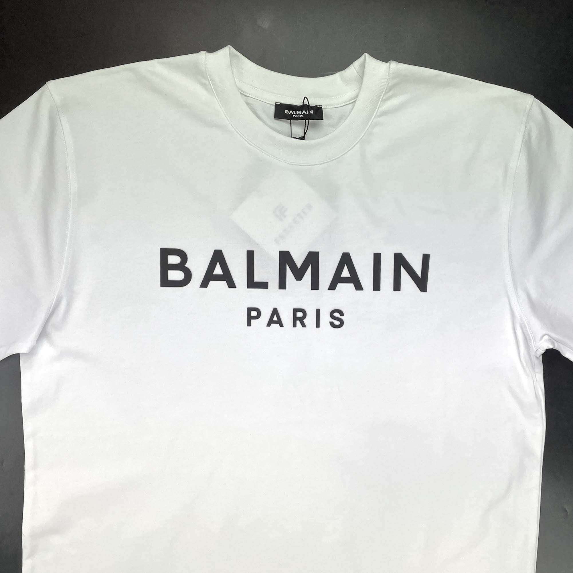 Vintage Balmain White T-shirt With BOLD Black Stamp Size S - Etsy