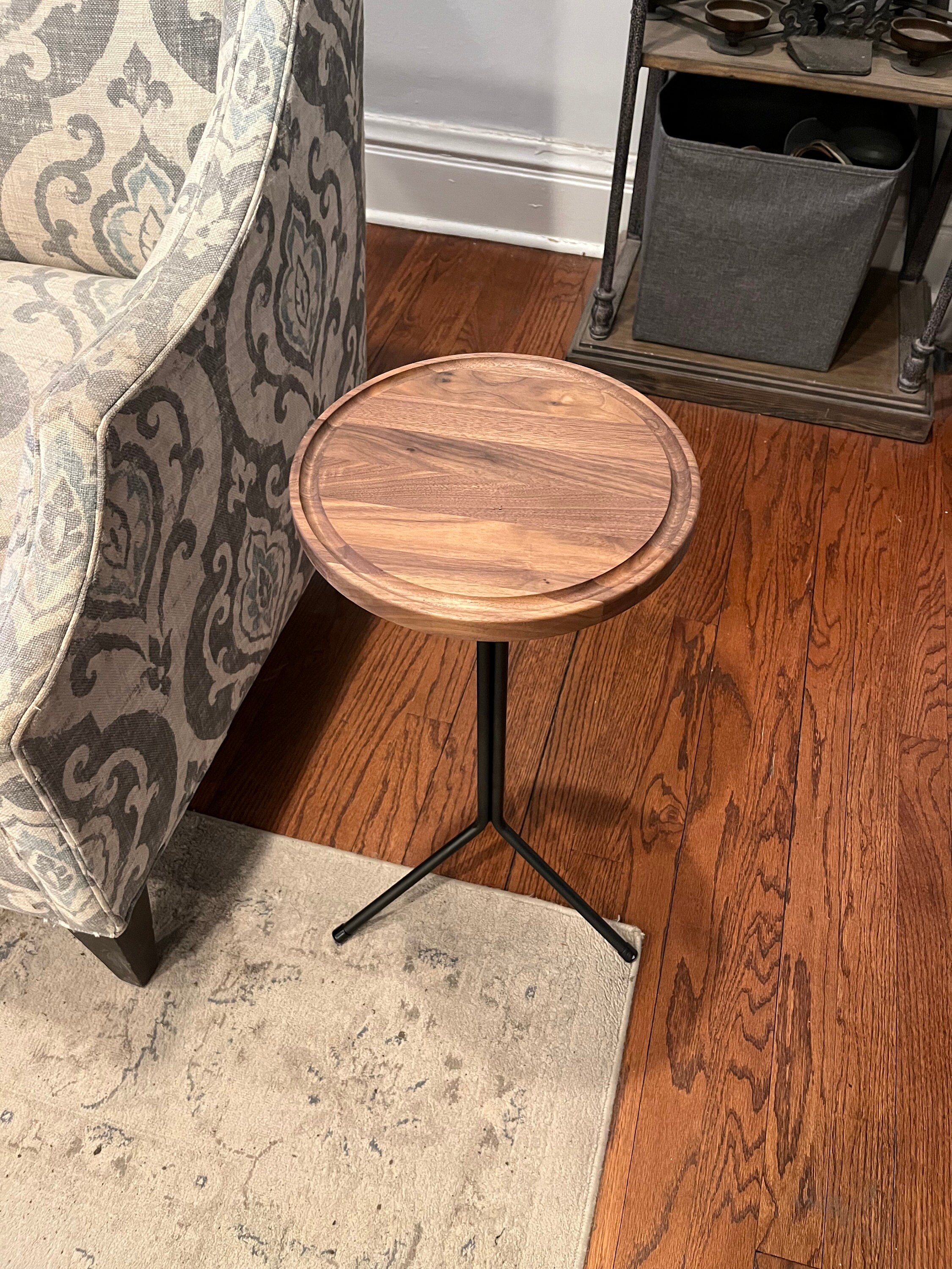 The delano Handmade Walnut Drink Table - Etsy