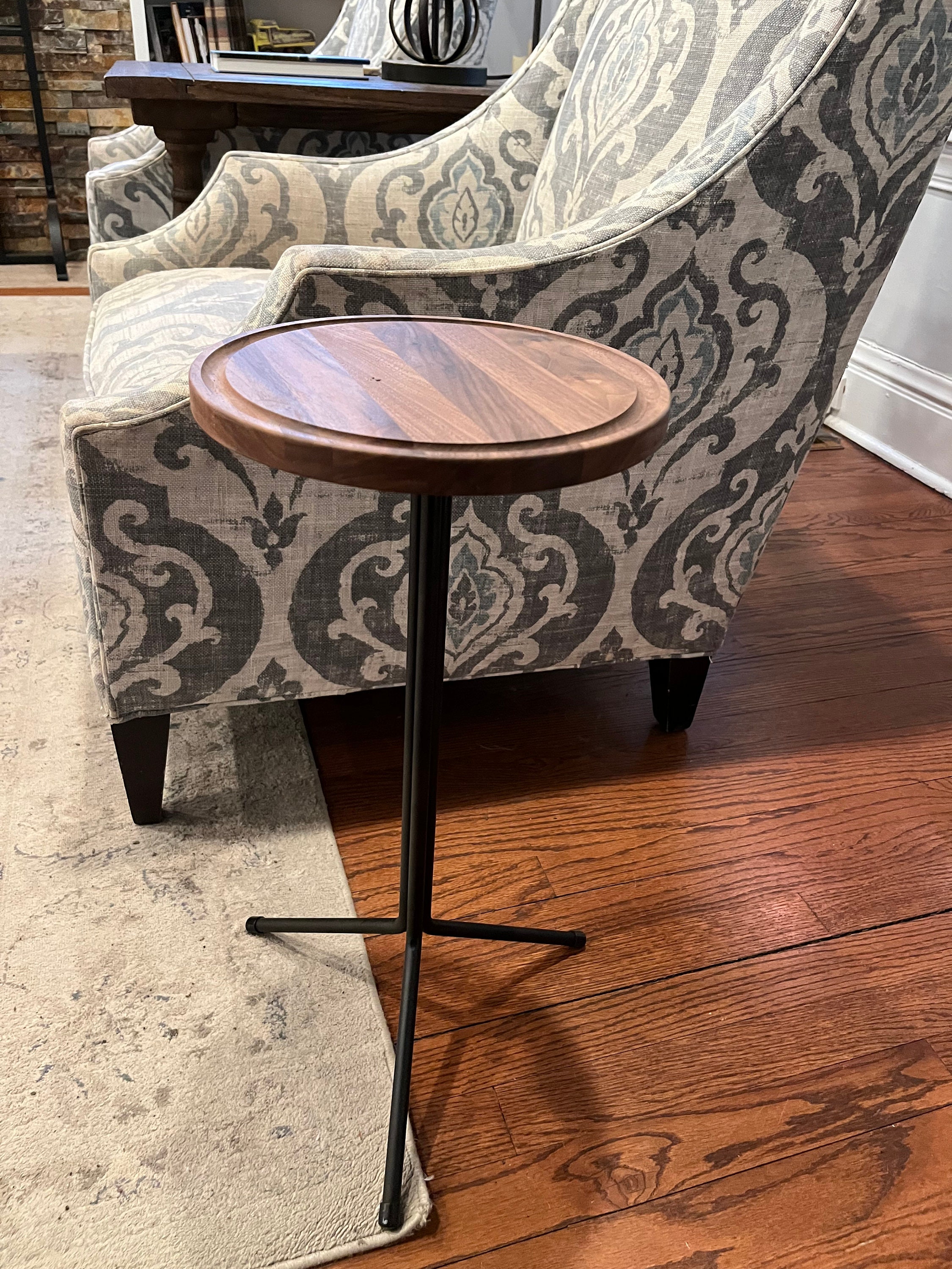 The delano Handmade Walnut Drink Table - Etsy