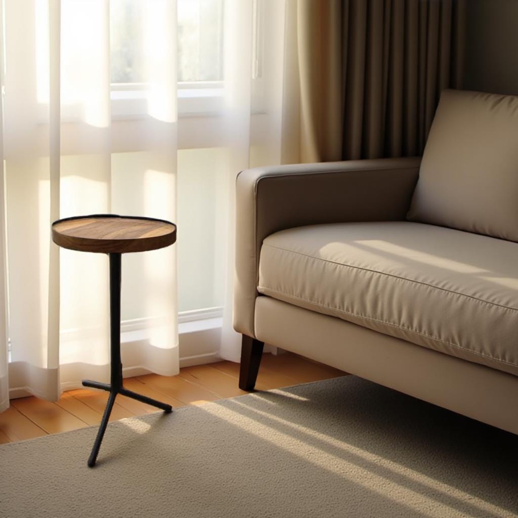 The "wally" Handmade Walnut Drink Table - Etsy