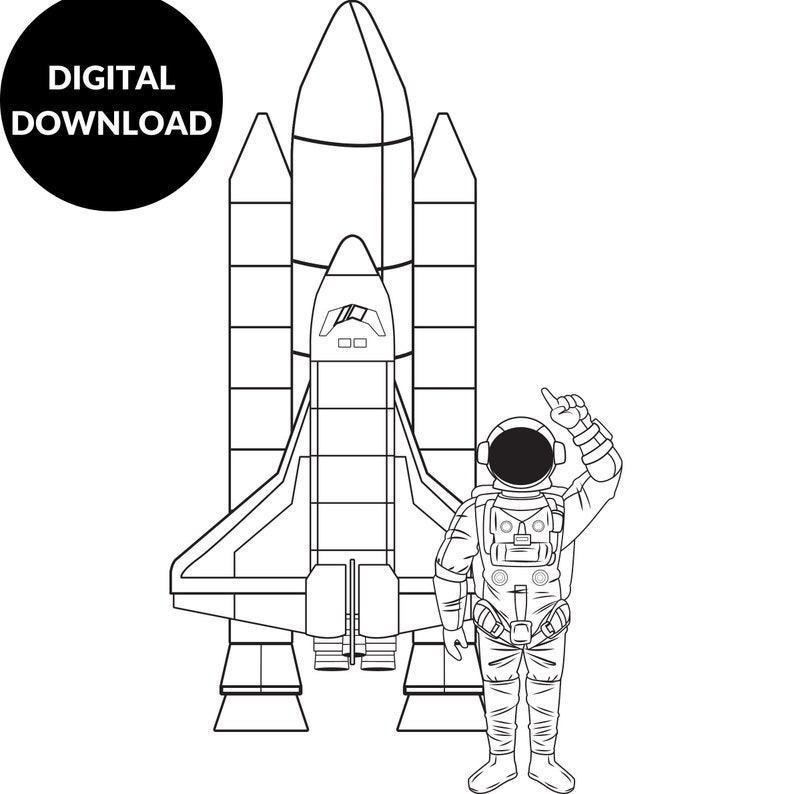 Printable Kids Coloring Pages, Printable Rocket, Printable Rocket