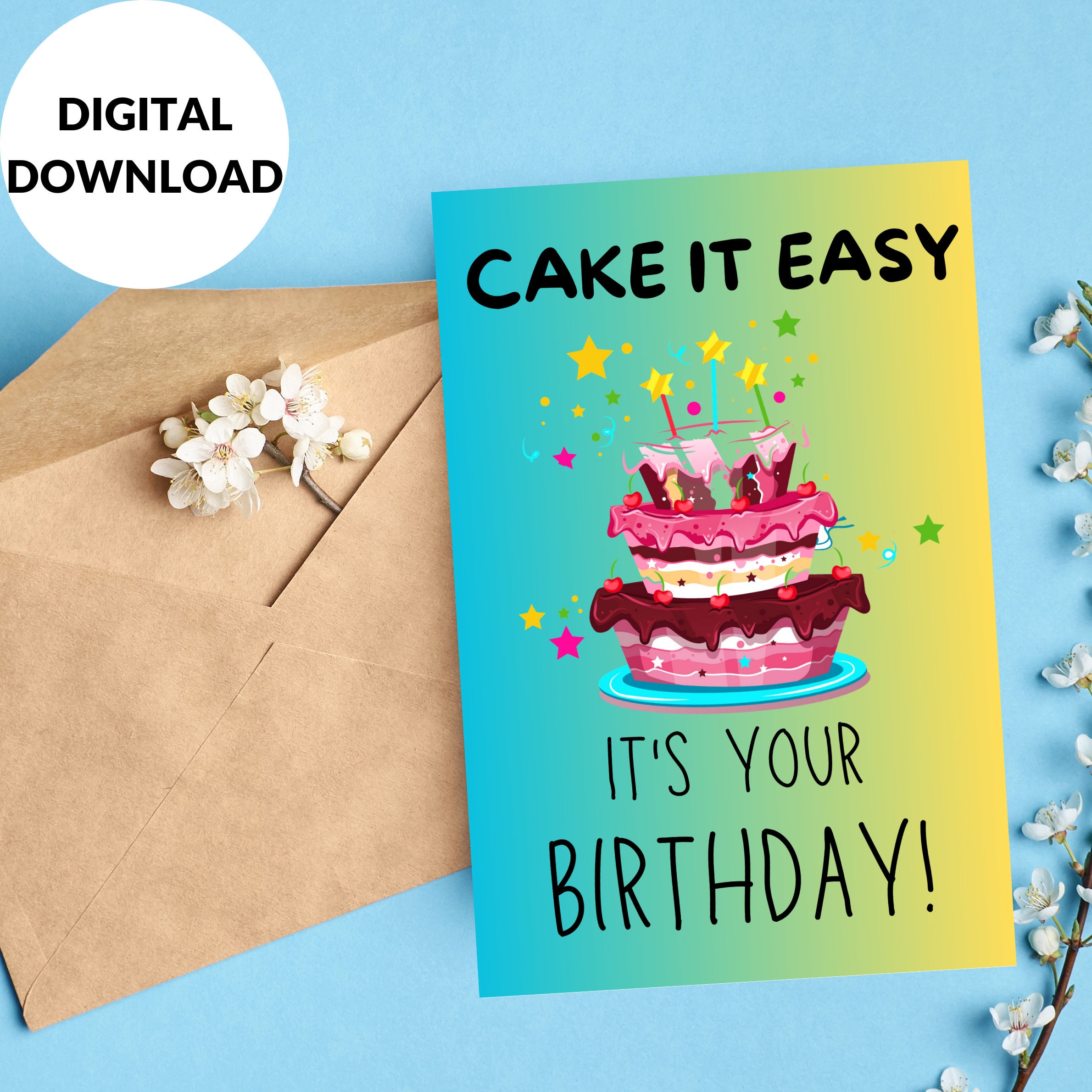 Funny Printable Birthday Card Greeting Card Printable Funny Digital 