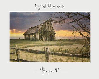 Old Barn Country Printable Wall Art White Barn Photo Farmhouse Rustic ...