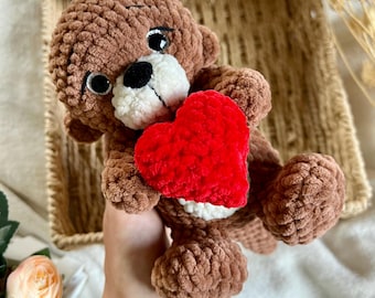 Crochet Plush Otter Toy: Handmade Amigurumi Stuffed Animal