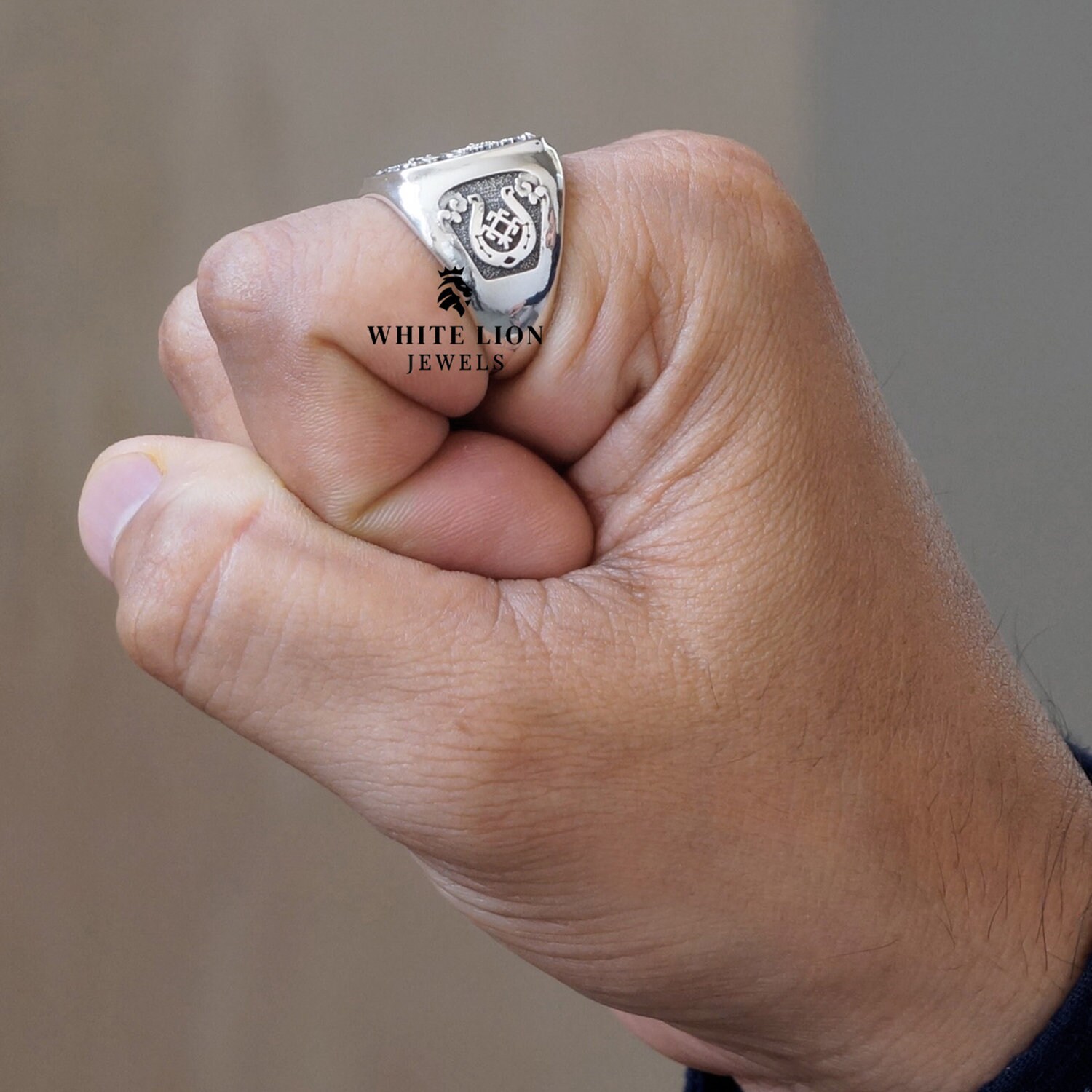 Pegasus 925 Sterling Silver Ring | Oxidized Finish | Artistic 