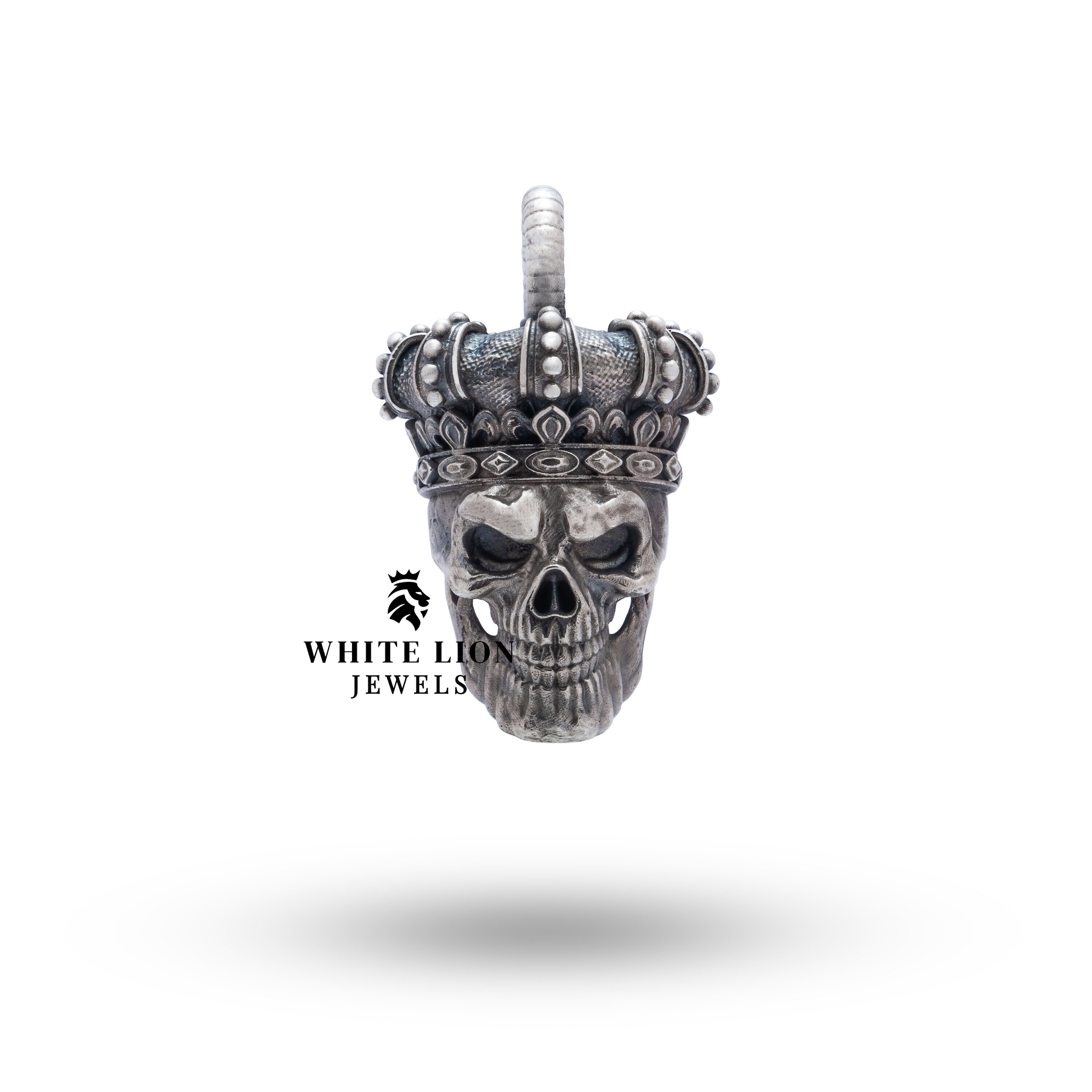 Hand Sculpted Skull Crown Pewter Ring : Oxidized Lead Free Pewter Ring -  Etsy