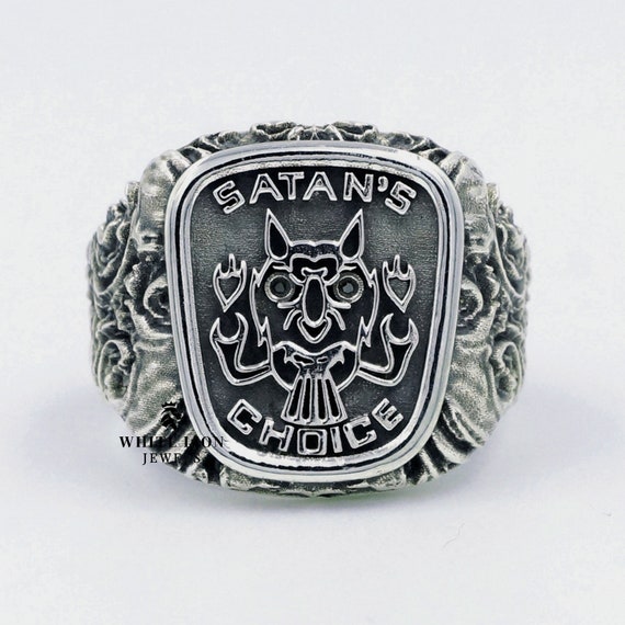 Satan's Choice 925 Solid Sterling Silver Men's Biker