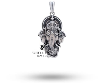 Lord Ganesha God of Beginnings Spiritual Hindu Wedding Gift Pendant 925 Silver