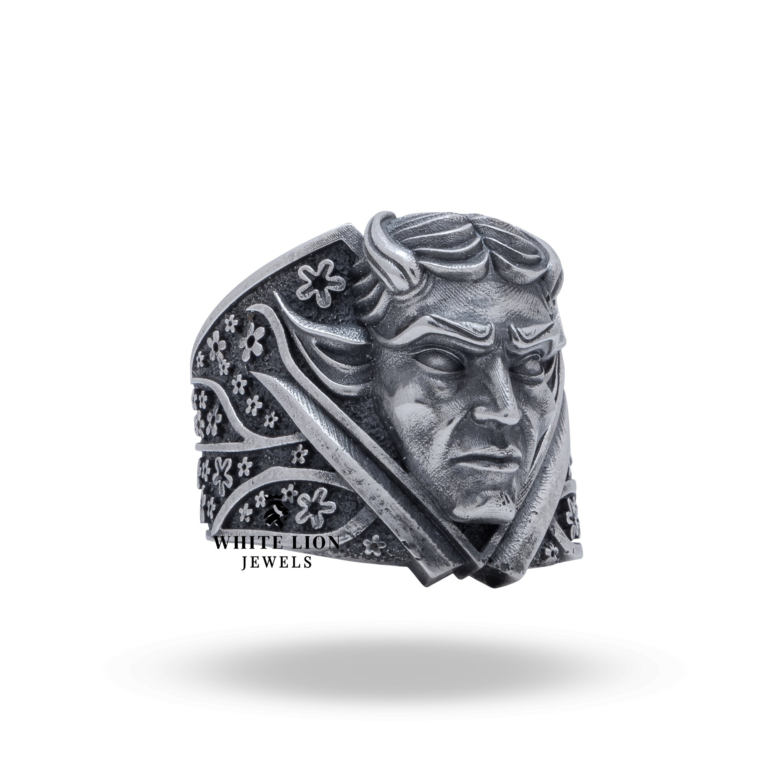 鬼をモチーフにした925スターリングシルバーリング｜職人の手仕事 