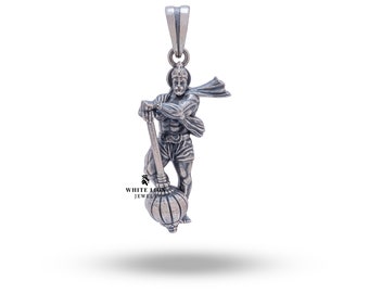 Pingente elegante de Hanuman | Prata de lei 925 | Joias espirituais para presentes únicos