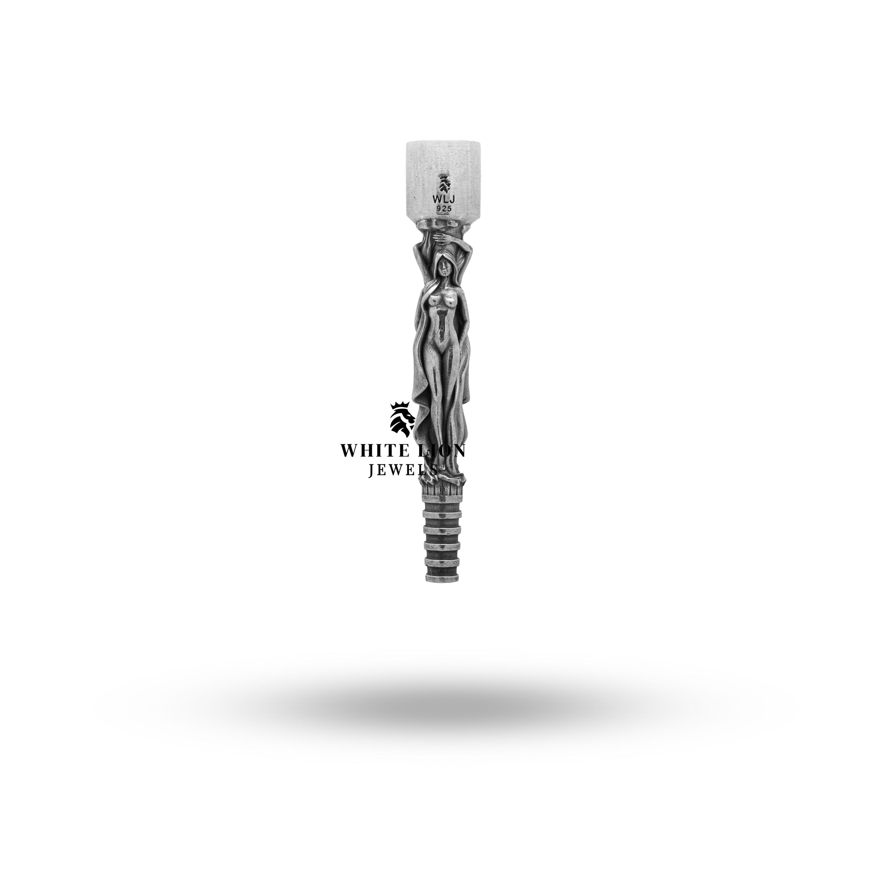 Charm Bracelet Vintage - Narguilé (hookah) Avec Pierre Bleue - Argent Sterling 925 - Occasion Bon état