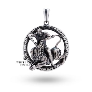 Hercules 925 Sterling Silver Pendant | Luxurious Oxidized Finish | Artisan Jewelry | Unique Gift for All Occasions
