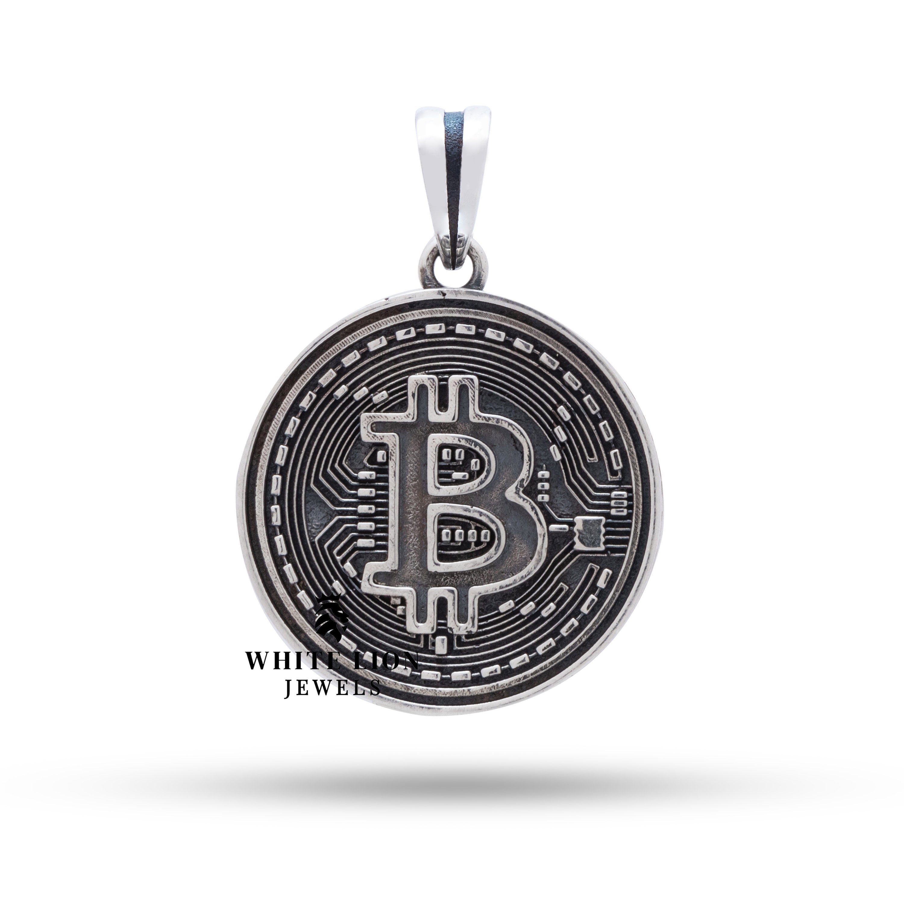Rich Bitcoin Crypto Digital Currency Lover 925 zilveren herenfietshanger  cadeau - Etsy België