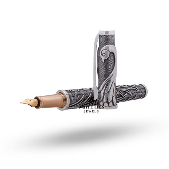 Luxury Peacock Fountain Pen Exquisite Writing Instrument | 925 Sterling Silver | Luxury Gift for Him | Fountain Pen