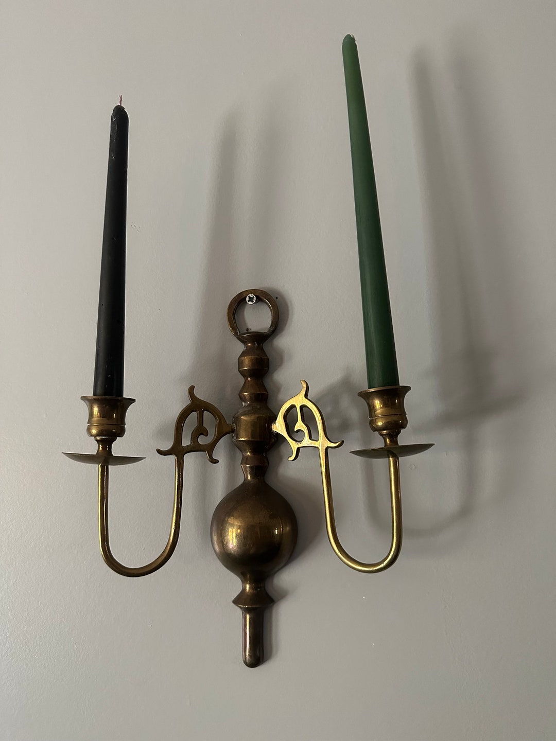 Brass Candle Holder Set of Two Etsy