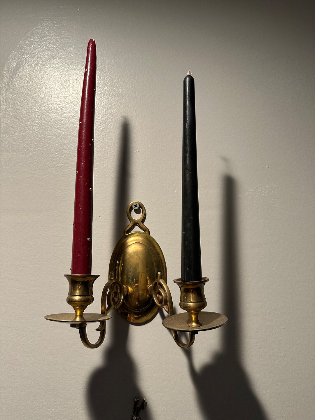 Brass Candle Holder Set of Two Etsy