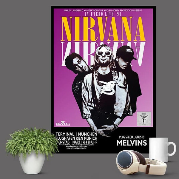 Nirvana, su último concierto - Impresiones y carteles de varios tamaños - Opciones para Reino Unido y EE. UU. EXCLUSIVO