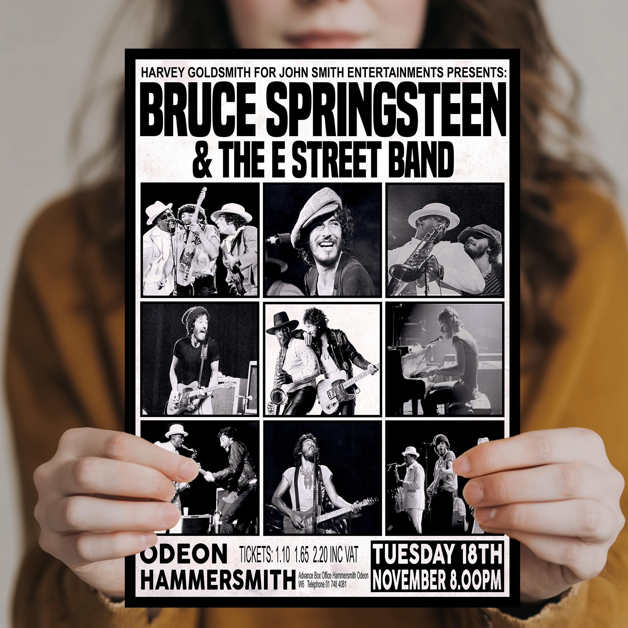 Springsteen Hammersmith Bruce Springsteen Hammersmith Odeon 1975 Concert Poster - Etsy