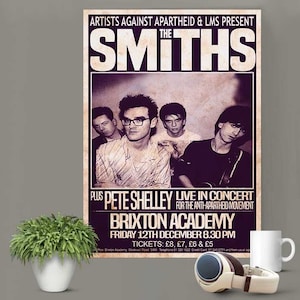The Smiths 1986 Their Final Concert - Impresiones y pósteres de varios tamaños - Opciones EXCLUSIVAS para el Reino Unido y los EE. UU.