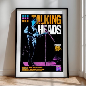 FRAMED Talking Heads Concert David Byrne - Three Framed Print Options EXCLUSIVE