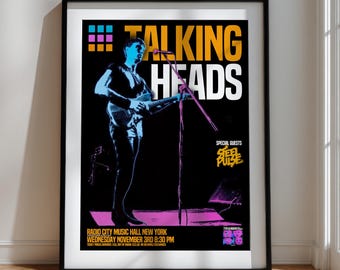 FRAMED Talking Heads Concert David Byrne - Three Framed Print Options EXCLUSIVE