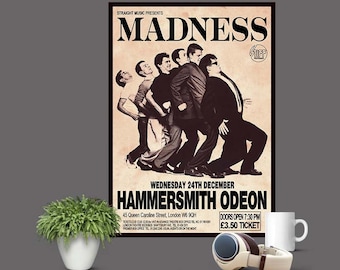 Madness - Hammersmith London 1980 Concert - Multi-Size Prints and Posters - UK and USA Options EXCLUSIVE