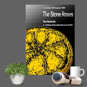 The Stone Roses 1985 Hacienda Concert - Impresiones y carteles de varios tamaños - Opciones exclusivas para Reino Unido y EE. UU.