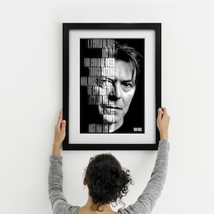 David Bowie &#39;Heroes&#39; Lyrics - Three Framed Print Options EXCLUSIVE