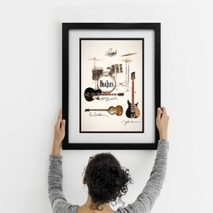 The Beatles - Kit & Guitars Lennon McCartney - Three Framed Print Options EXCLUSIVE