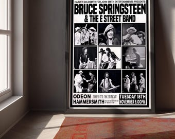 Bruce Springsteen First UK Concert - Multi-Size Prints and Posters - UK and USA Options Exclusive