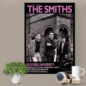 The Smiths Salford 1986 Konzert - Drucke und Poster in mehreren Größen - EXKLUSIV für Großbritannien und die USA