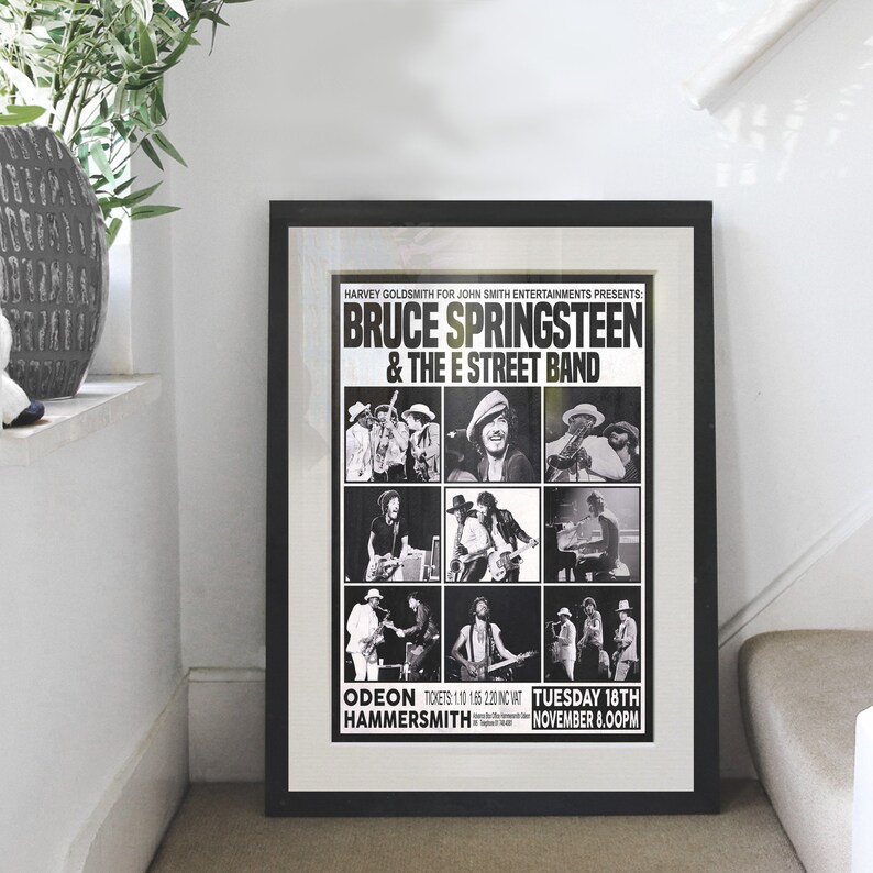 Springsteen Hammersmith Bruce Springsteen Hammersmith Odeon 1975 Concert Poster - Etsy