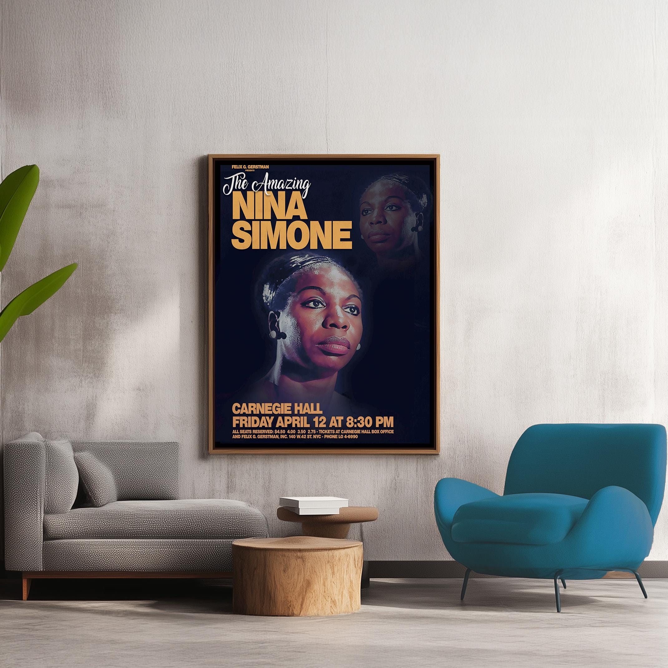 Nina Simone in Concert Live at the Carnegie Hall - Multi-Size Prints and Posters - UK and USA Options Exclusive