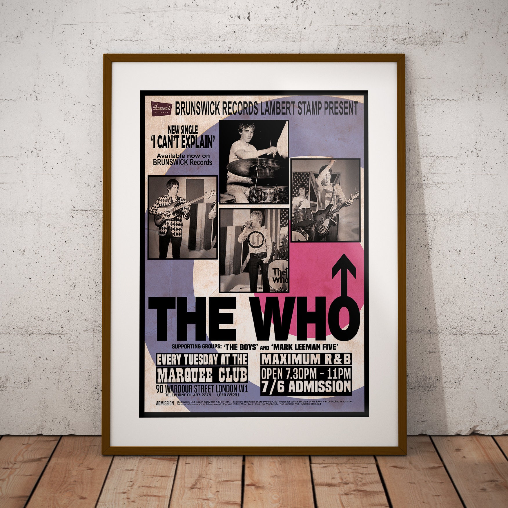 Discover The Who 1965 'At The Marquee Club' Concert Premium Matte Vertical Poster