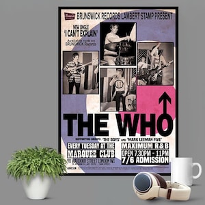 The Who 1965 &#39;At The Marquee Club&#39; Concert - Multi-Size Prints and Posters - UK and USA Options EXCLUSIVE