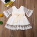 Baby Girl Lace Princess Dress - White Tulle Party Wedding Dress For Special Occasions