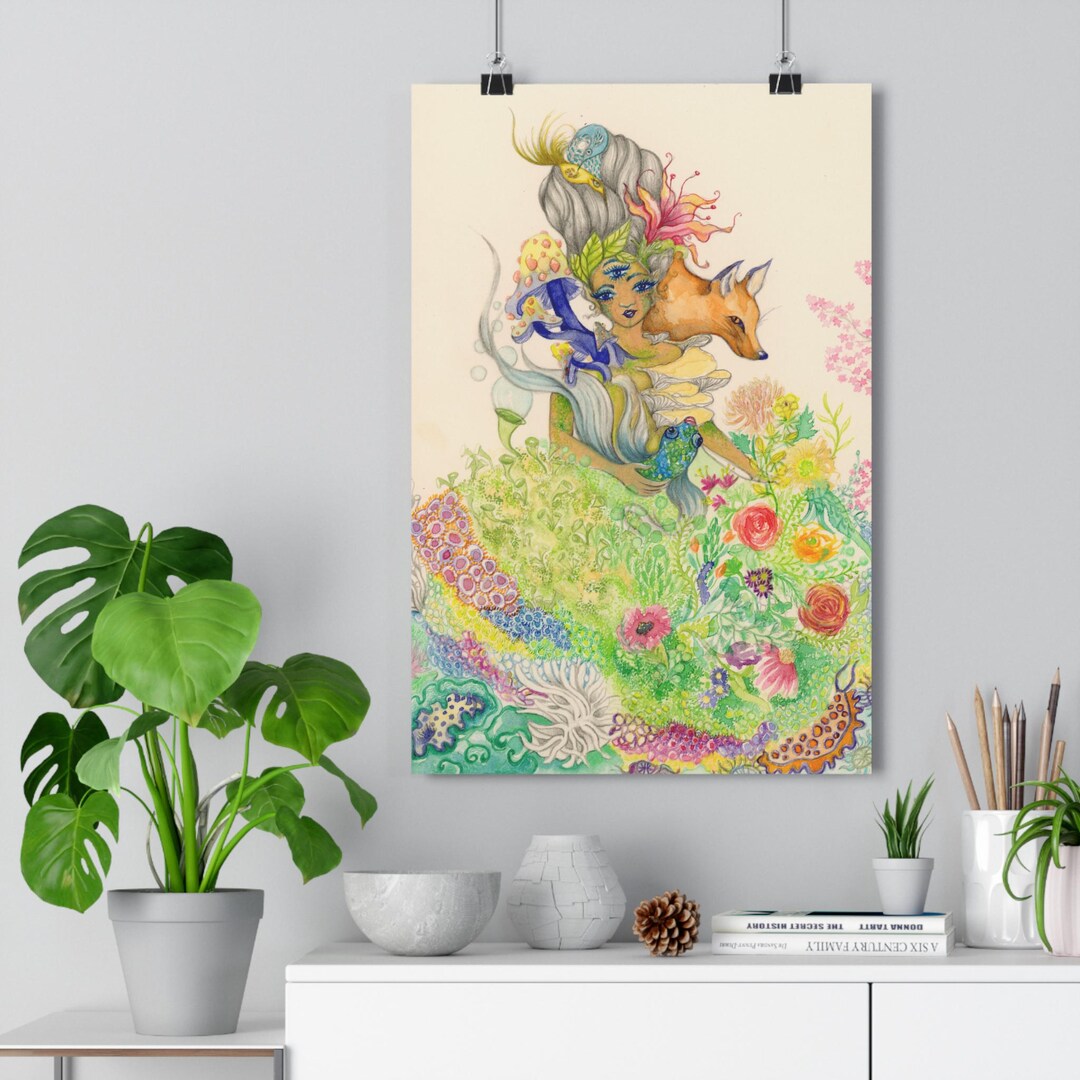 Mother Earth Giclée Art Print | Nature-inspired Illustration Print ...