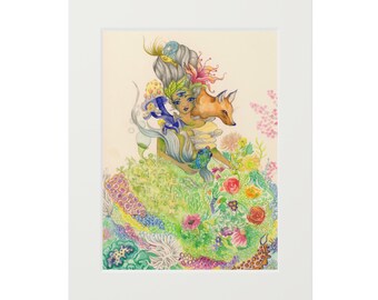 Mother Earth Giclée Print | Whimsical Nature Art Reproduction