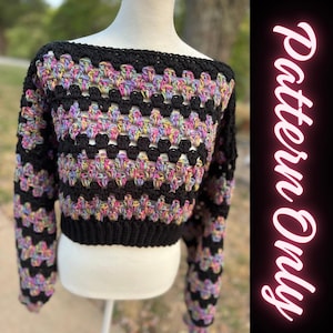 PATRÓN: Patrón de crochet de bolero con puntada de abuela