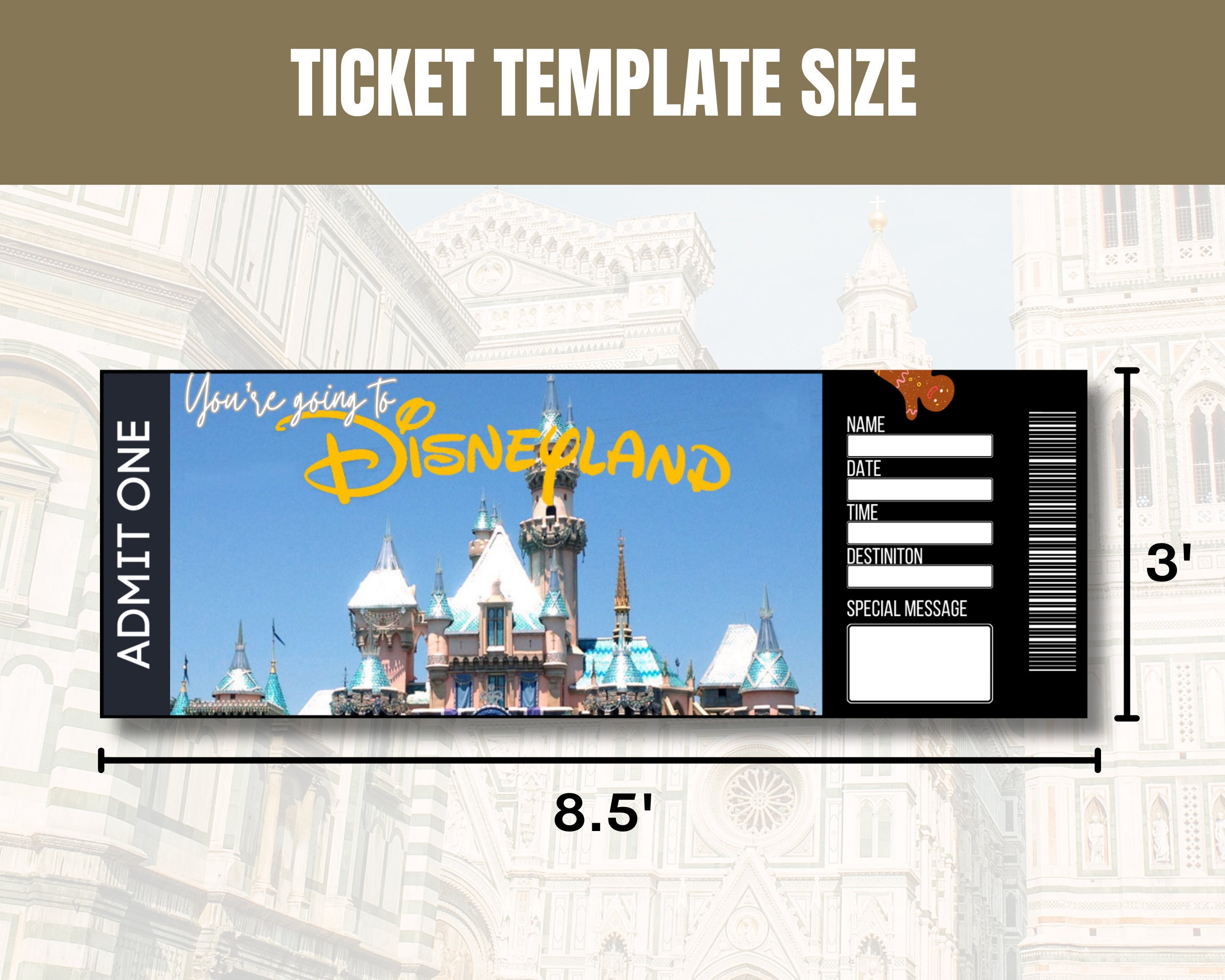 Editable Disneyland Ticket Template Disneyland Ticket Etsy Editable Disneyland Ticket Template Disneyland Ticket Etsy