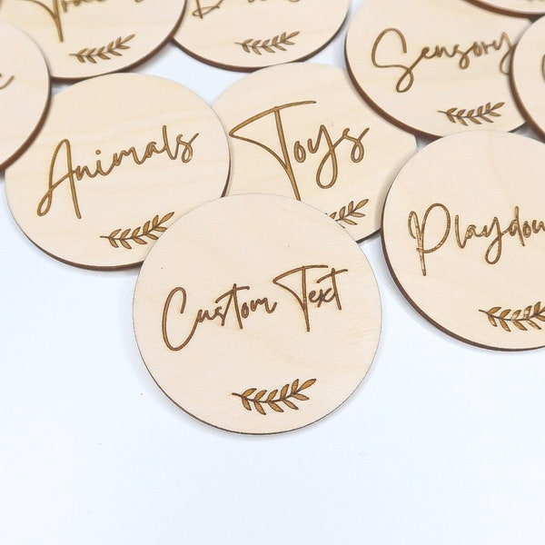 Wooden Toy Box Storage Tags, IKEA Trofast Labels, Modern Playroom Decor, Personalised Bedroom Organisation Labels