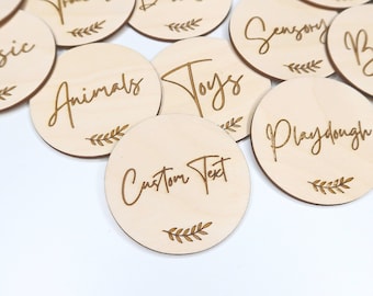 Wooden Toy Box Storage Tags, IKEA Trofast Labels, Modern Playroom Decor, Personalised Bedroom Organisation Labels