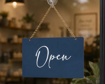 Double Sided Open Closed Hanging Door Sign | Acrylic Business Sign