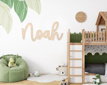 Personalised Wooden Name Sign | Wall Lettering | Custom Nursery Sign | Playroom Decor | Children's Bedroom Wall Art | Bedroom/Nursery Decor
