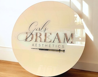 Glossy Business Logo Sign | Personalised Commercial Signage | UV Printed Interior Signage | Nail Beauty & Aesthetics Studios Signage