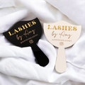 Personalised Eyelash Technician Prop | Handheld Mirror Social Media Prop | Lash Extension Face Paddle | Lash Room Decor | Aesthetics Signage