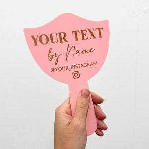 Beauty Technician Social Media Prop | Personalised Handheld Mirror | Lashes and Brows Face Paddle | Lash Room Decor | Aesthetics Prop Sign