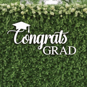 Graduation Backdrop Sign | Congrats Grad Photo Backdrop | Graduation Party Decorations | Event Organiser Background Props | Class of 2025